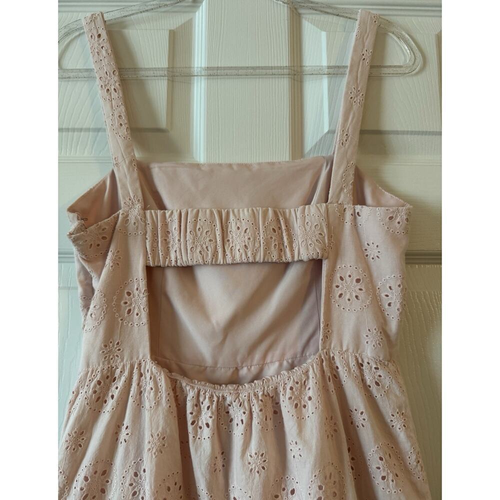 Slate & Willow Tiered Maxi Dress Pink Green Colorblock Sleeveless Size 6 - Picture 4 of 7